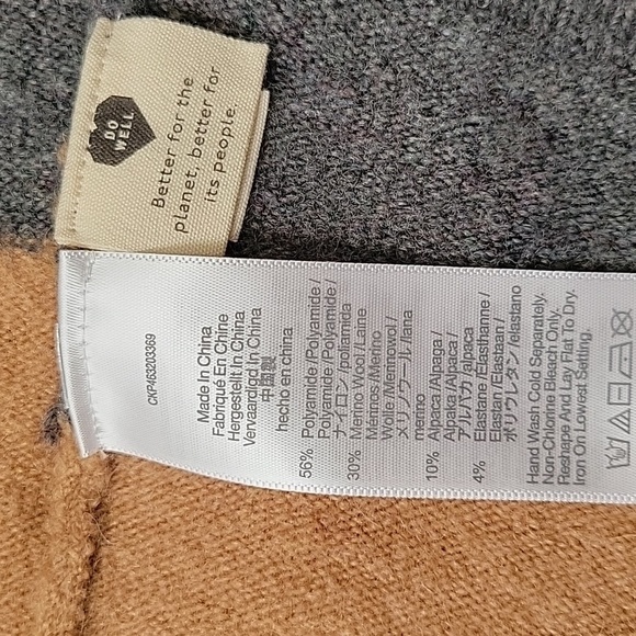 Madewell Womens Kent Colorblock Merino Wool Blend Cardigan Coziest Yarn - Size M - Picture 2 of 11